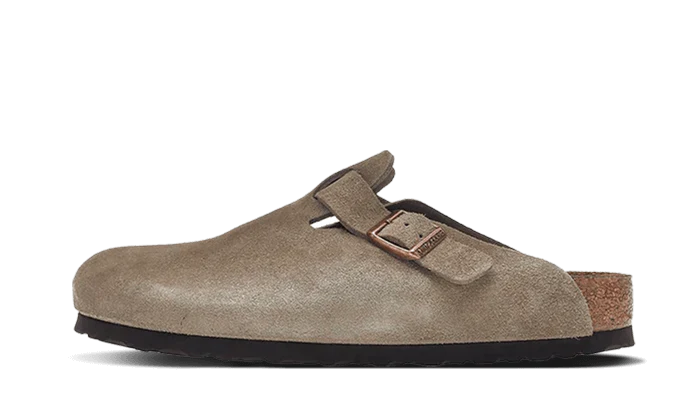 Birkenstock Boston Soft Footbed Suede Taupe