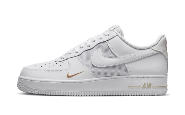 Nike Air Force 1 Low White Desert Khaki Mini Swoosh
