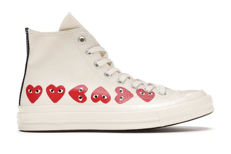 Converse Chuck Taylor All-Star 70 Hi Comme des Garcons Play Multi-Heart White