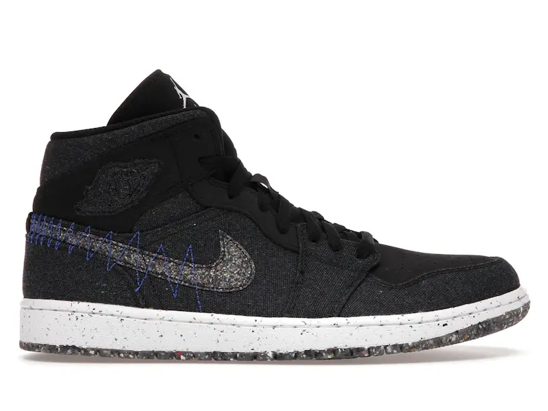 Jordan 1 Mid Crater Black