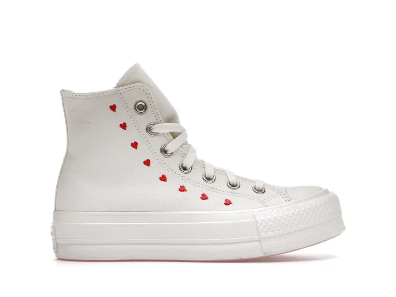 Converse Chuck Taylor All-Star Lift Hi White Red (W)