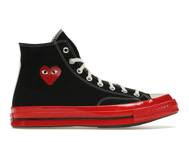 Converse Chuck Taylor All-Star 70 Hi Comme Des Garcons PLAY Black Red Midsole