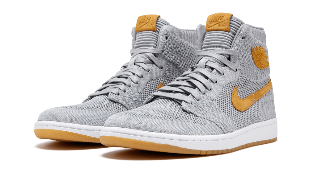 Jordan 1 Retro High Flyknit Wolf Grey - Image 1