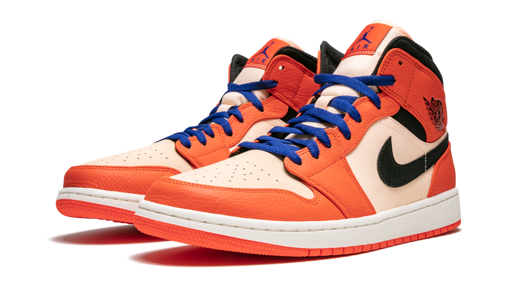 Jordan 1 Mid Team Orange Black - Image 1
