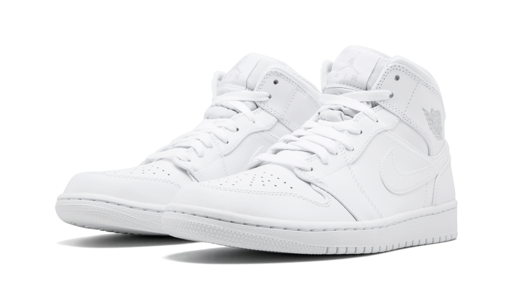 Jordan 1 Mid White/Pure Platinum - Image 1