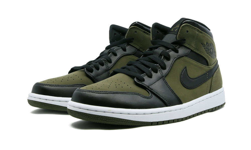 Jordan 1 Mid Olive Canvas - Image 1