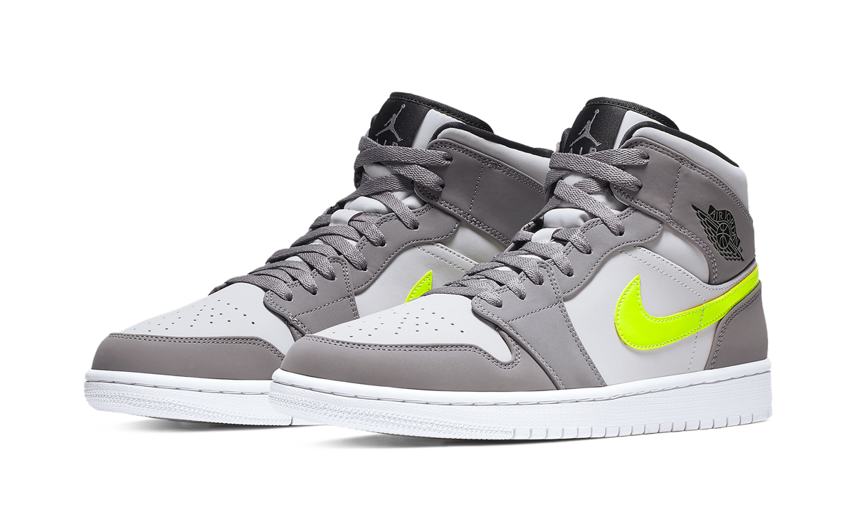 Jordan 1 Mid Gunsmoke Volt - Image 1