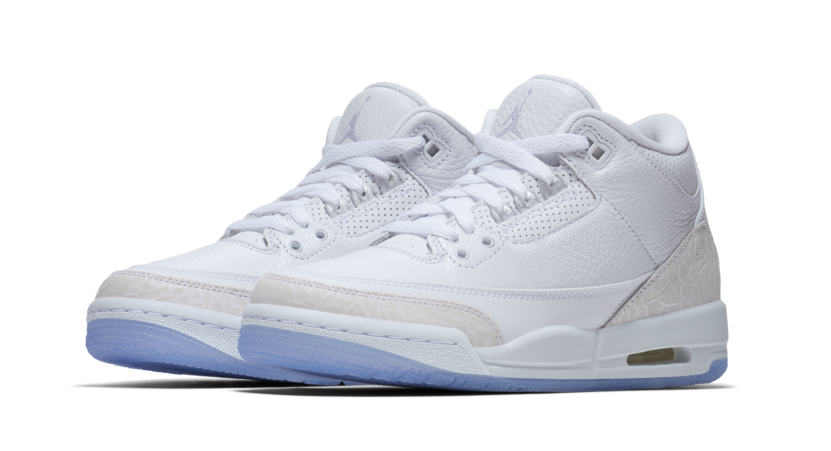 Jordan 3 Retro Pure White 2018 (GS) - Image 1