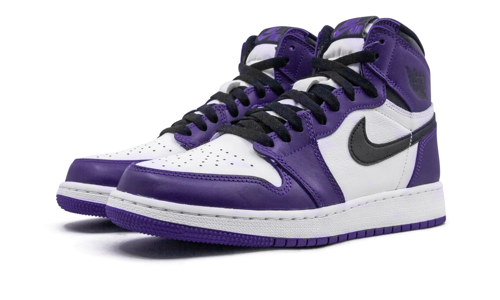 Jordan 1 Retro High Court Purple White (GS) - Image 1