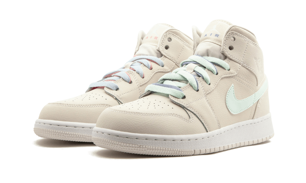 Jordan 1 Mid Multi-Color Swoosh Phantom (GS) - Image 1