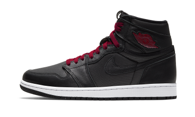 Jordan 1 Retro High Black Satin Gym Red