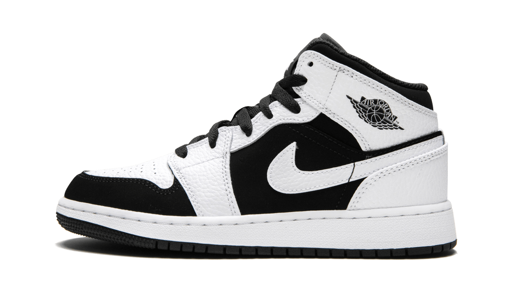 Jordan 1 Mid White Black (GS)