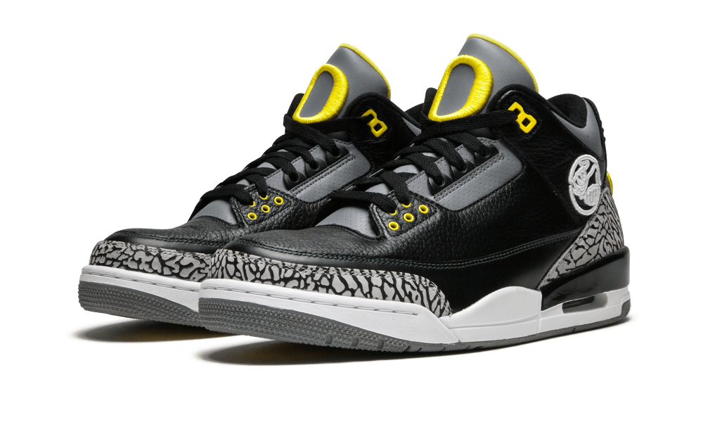 Jordan 3 Retro Oregon Ducks Pit Crew Black - Image 1
