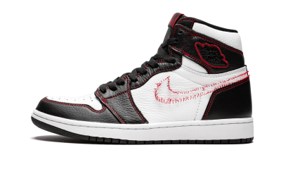 Jordan 1 Retro High Defiant White Black Gym Red