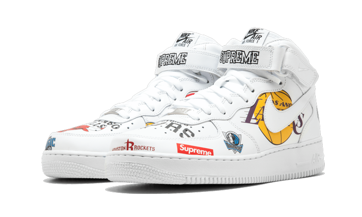 Nike Air Force 1 Mid Supreme NBA White - Image 1