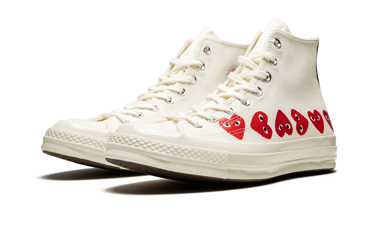 Converse Chuck Taylor All-Star 70 Hi Comme des Garcons Play Multi-Heart White - Image 1