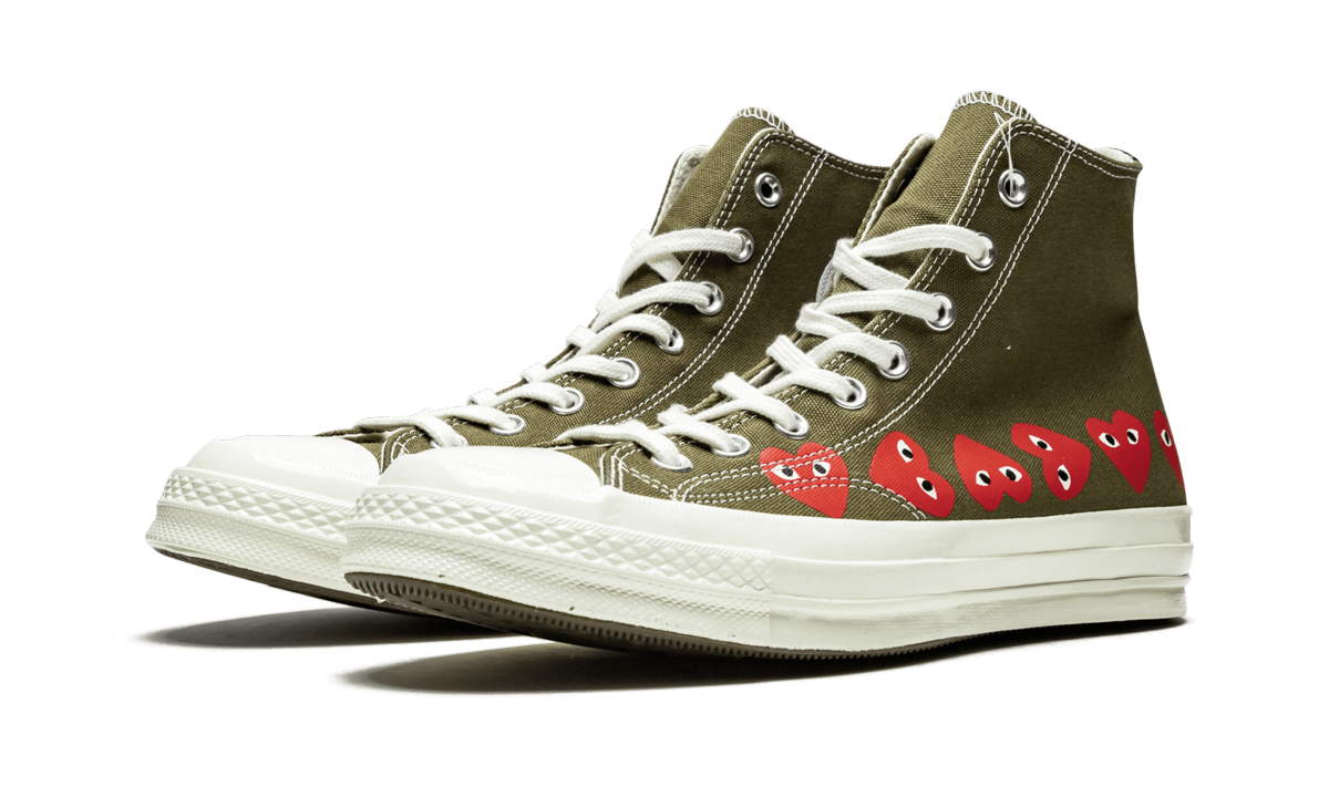 Converse Chuck Taylor All-Star 70 Hi Comme des Garcons Play Multi-Heart Green - Image 1
