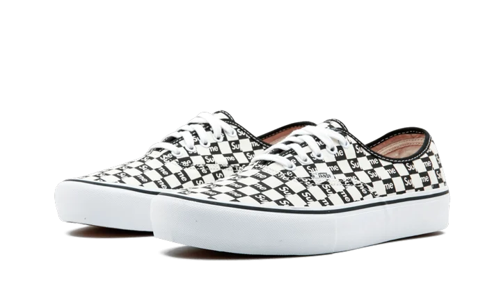 Vans Authentic Supreme Black Checker Logo - Image 1