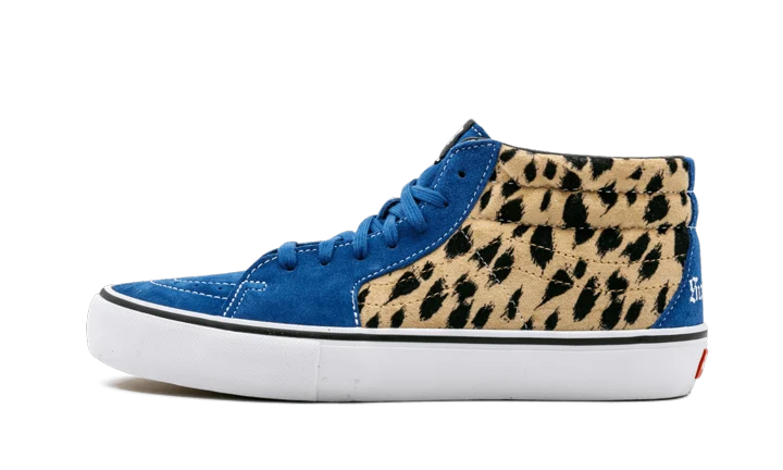 Vans Sk8-Mid Supreme Velvet Leopard Royal