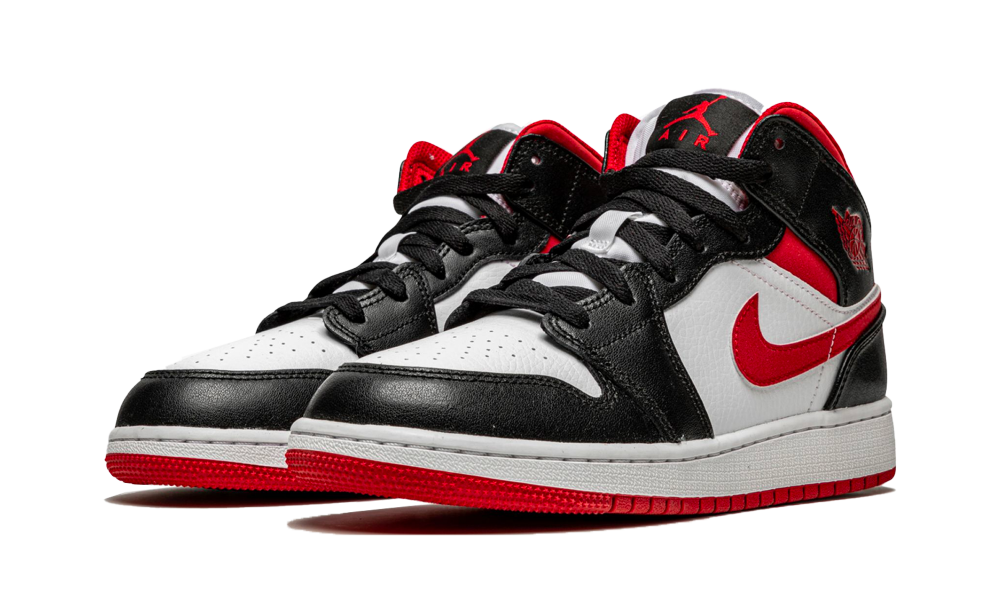 Jordan 1 Mid Gym Red Black White (GS) - Image 1