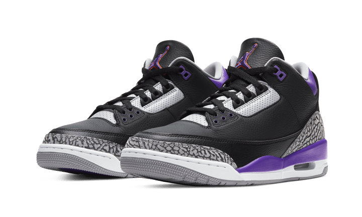 Jordan 3 Retro Black Court Purple - Image 1