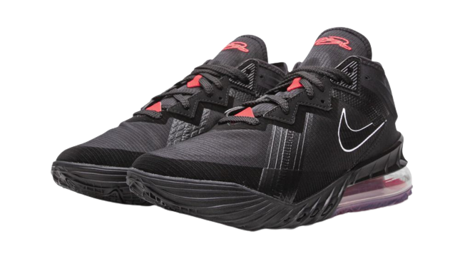 Nike LeBron 18 Low Black Red - Image 1
