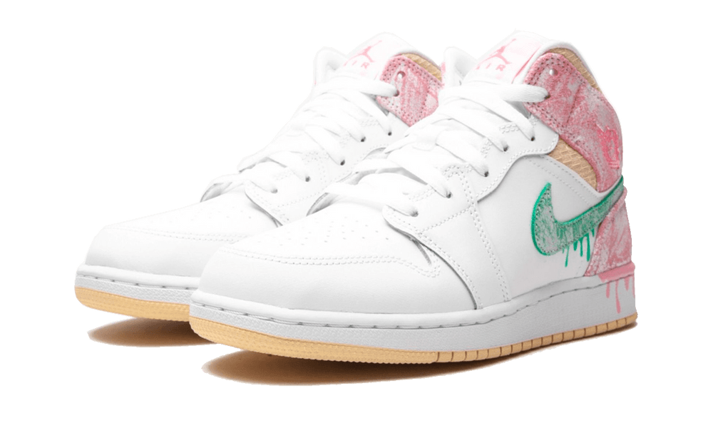Jordan 1 Mid Paint Drip (GS) - Image 1