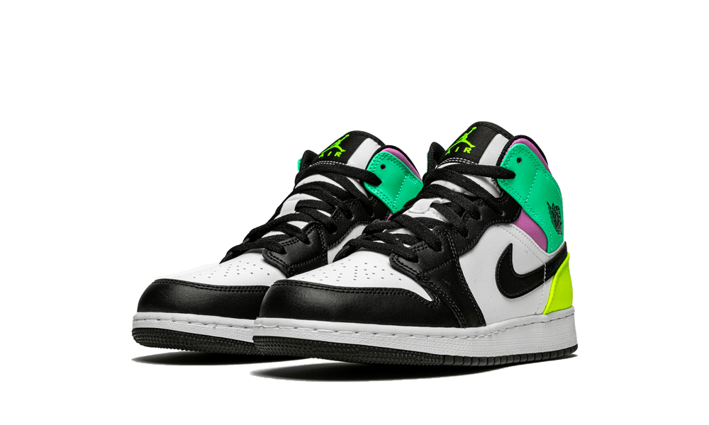 Jordan 1 Mid Pastel Black Toe (GS) - Image 1