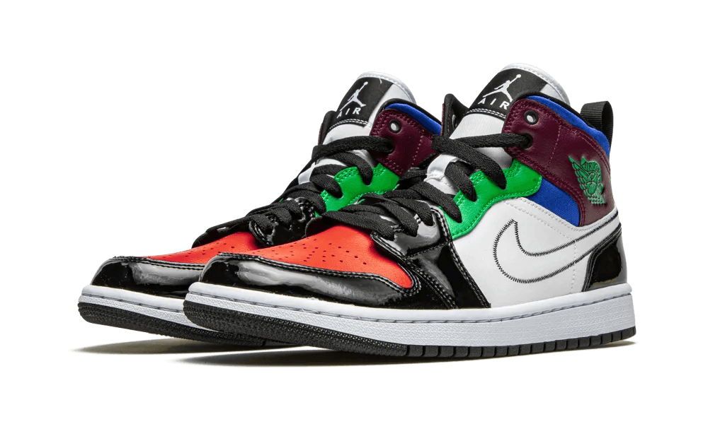 Jordan 1 Mid SE Black White Multi-Color (W) - Image 1