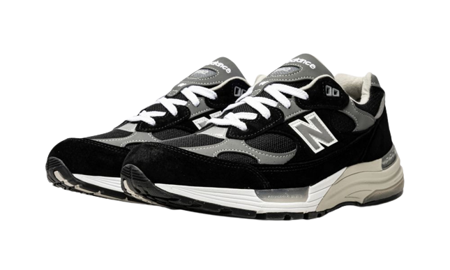 New Balance 992 Black Grey Suede - Image 1