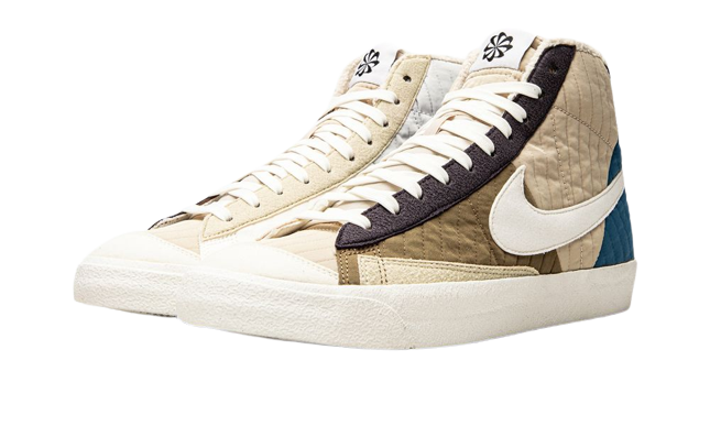 Nike Blazer Mid 77 Premium Toast Sail Quilted - Image 1