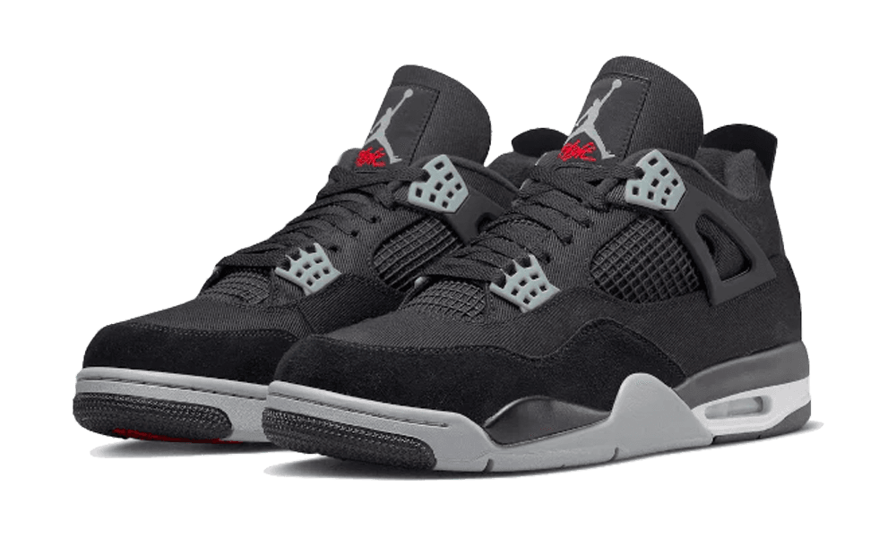 Jordan 4 Retro SE Black Canvas - Image 1