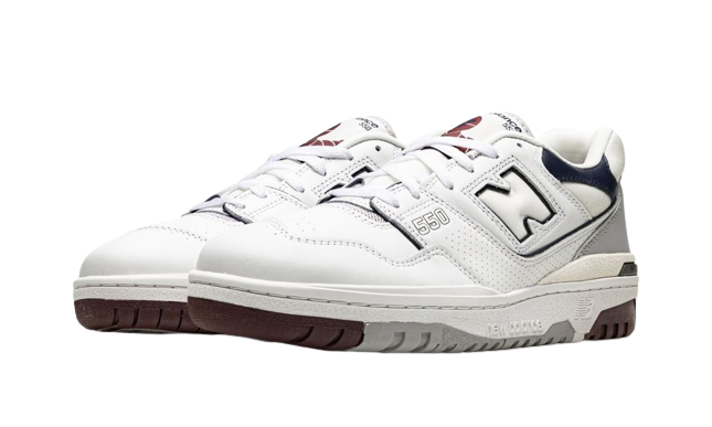 New Balance 550 White Natural Indigo Burgundy - Image 1