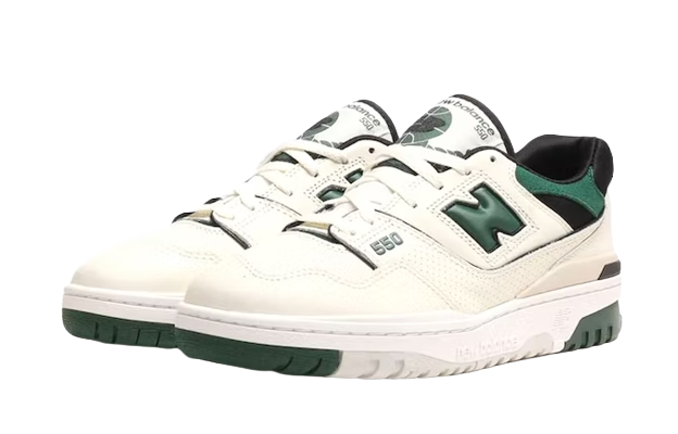 New Balance 550 Sea Salt Pine Green - Image 1
