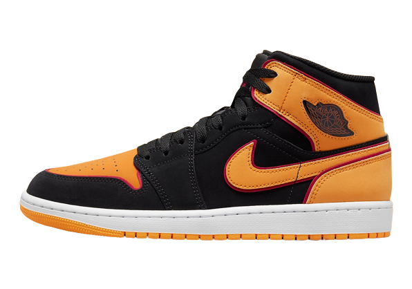 Jordan 1 Mid Fat Tongue Black Orange