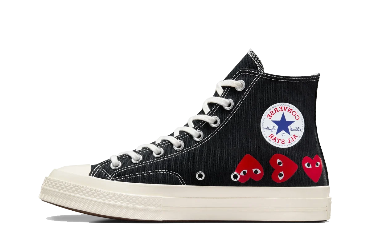 Converse Chuck 70 Hi Comme des Garçons PLAY 'Black Multi Heart'