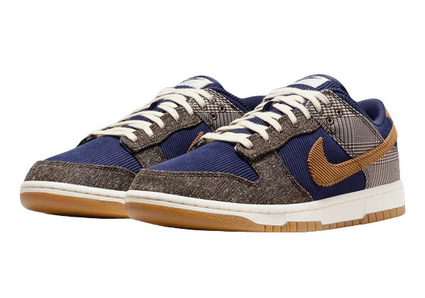 Nike Dunk Low Tweed Midnight Navy Corduroy - Image 1