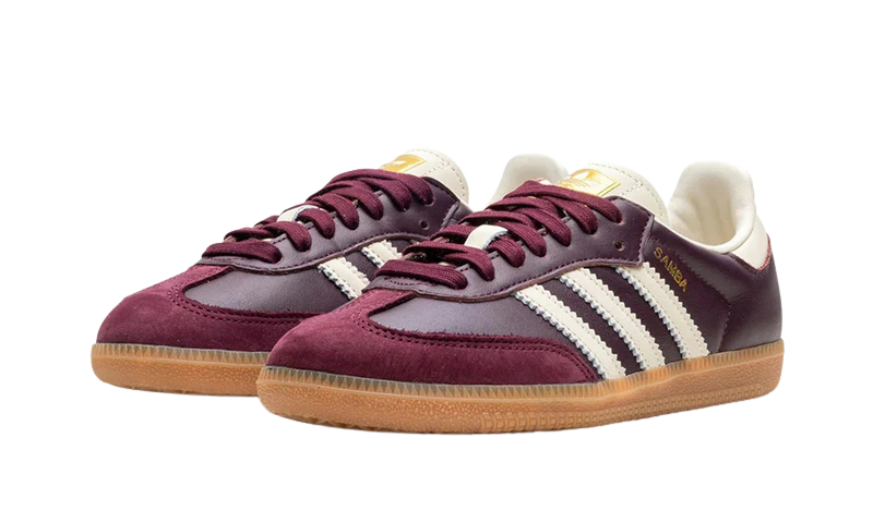 adidas Samba OG Maroon Gold Metallic (W) - Image 1