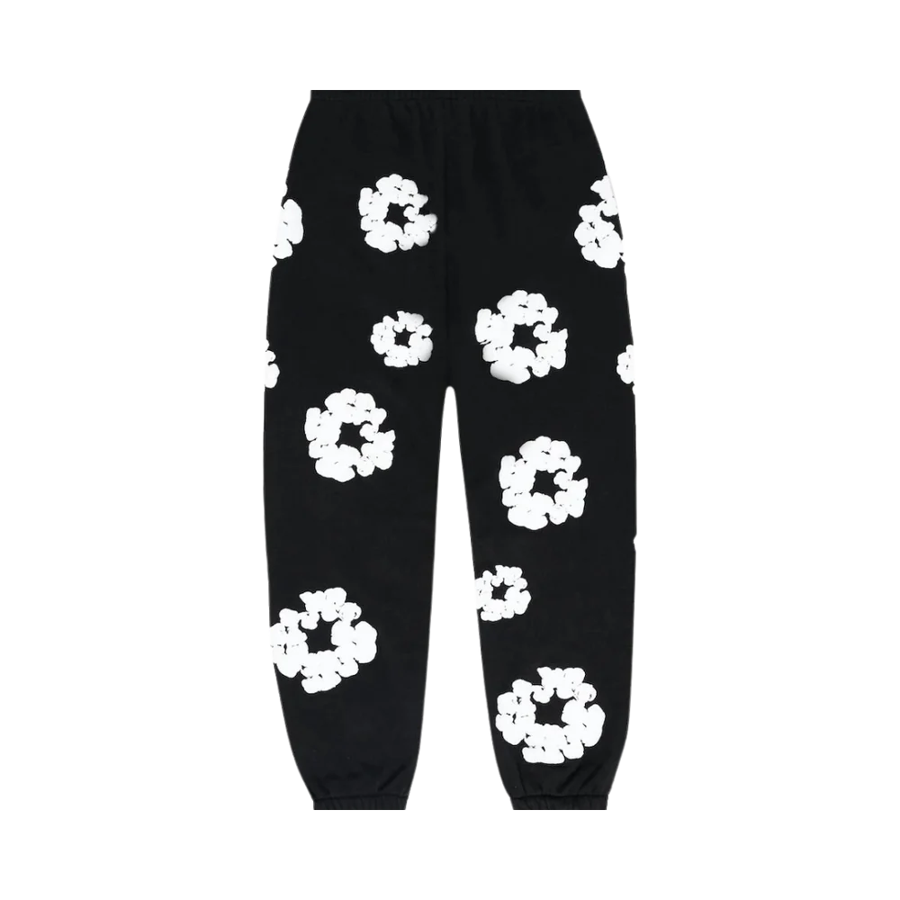 Denim Tears The Cotton Wreath Sweatpants Black - Image 1