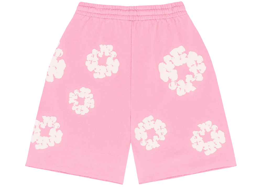 Denim Tears The Cotton Wreath Shorts Pink - Image 1