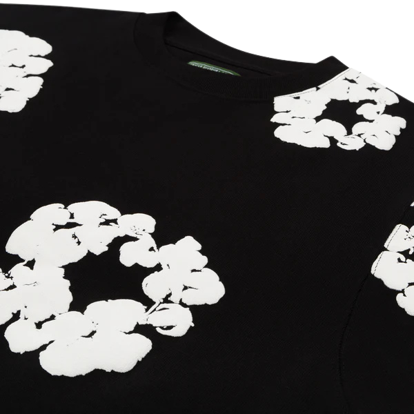 Denim Tears Long Sleeve Cotton Wreath T-shirt Black - Image 2