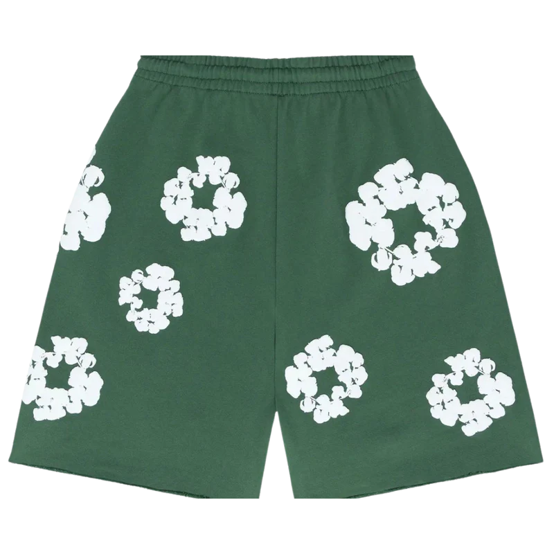 Denim Tears The Cotton Wreath Shorts Green - Image 1