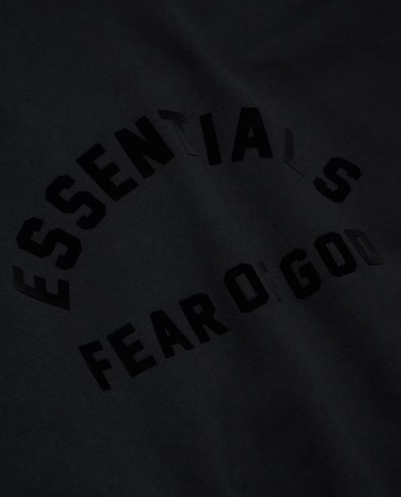 Fear of God Essentials Arch Logo Hoodie Jet Black - Image 1