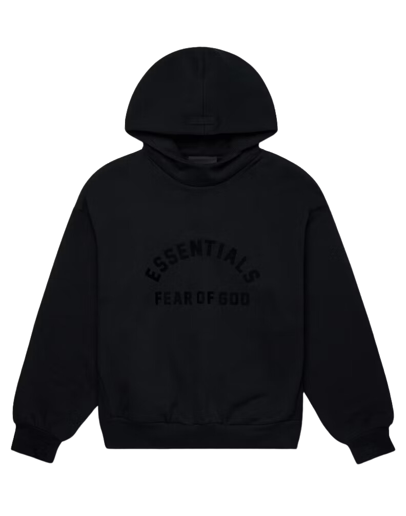 Fear of God Essentials Arch Logo Hoodie Jet Black
