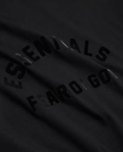 Fear of God Essentials Jet Black Tee - Image 1
