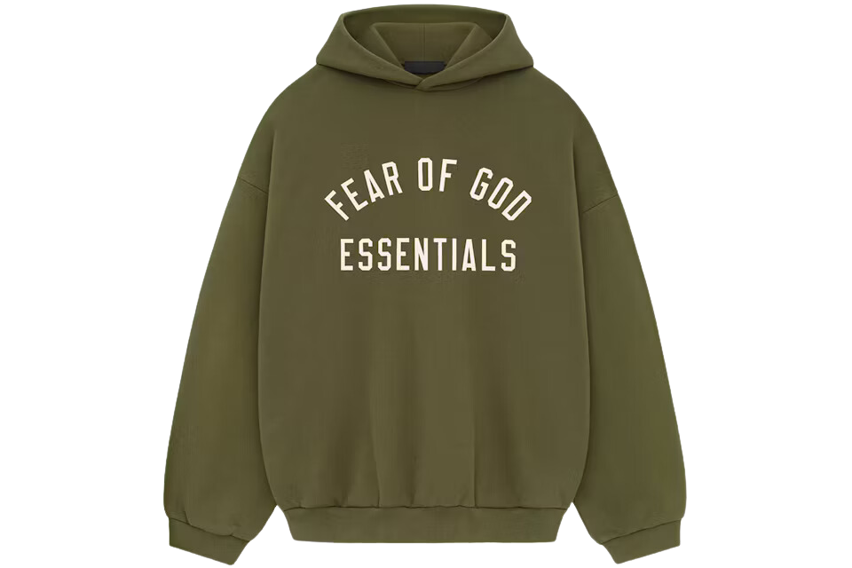 Fear of God Essentials Fleece Hoodie Military
