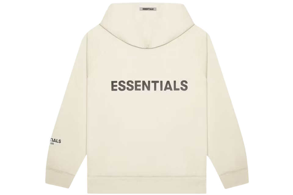 Fear of God Essentials Full Zip Up Hoodie Applique Logo Buttercream - Image 1