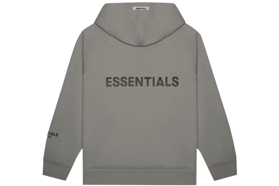 Fear of God Essentials Full Zip Up Hoodie Applique Logo Gray Flannel/Charcoal - Image 1