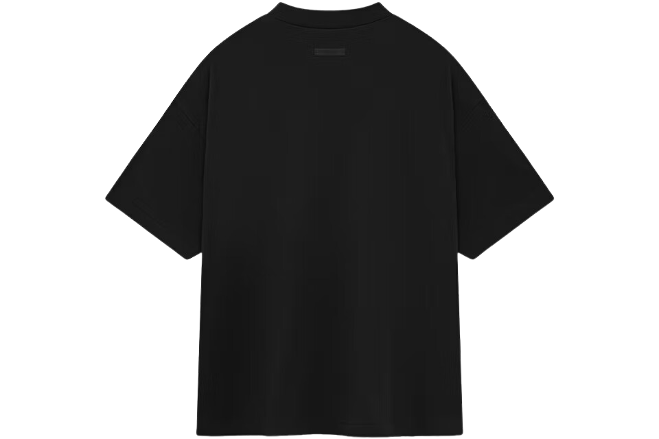 Fear of God Essentials Jersey Fleece Tee Black - Image 1