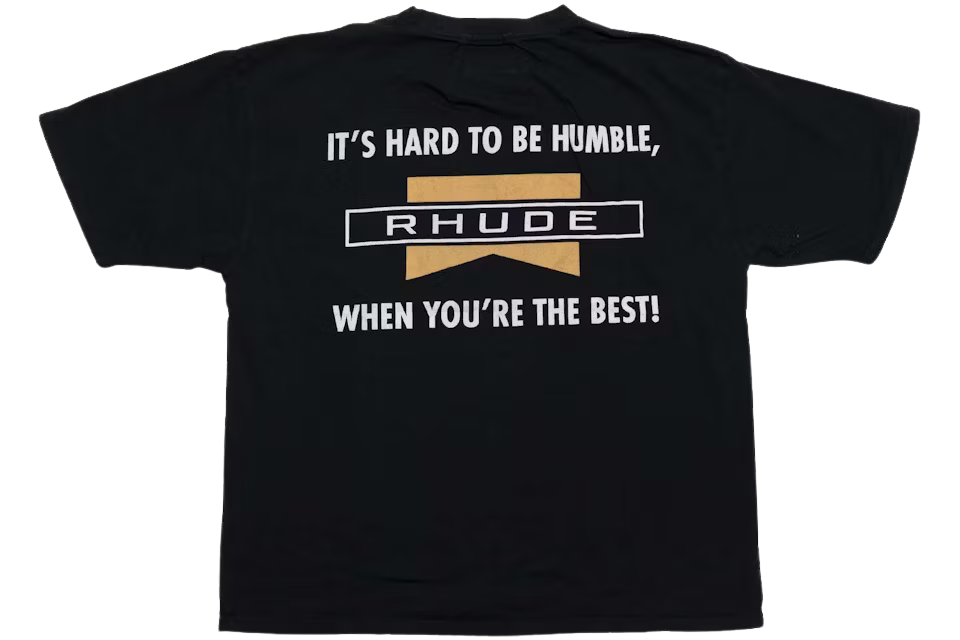 Rhude Hard To Be Humble Tee Black - Image 1